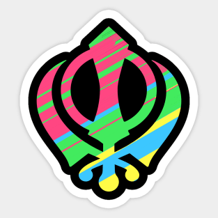 BEAUTIFUL KHANDA SYMBOL - Colorful Khanda Sticker